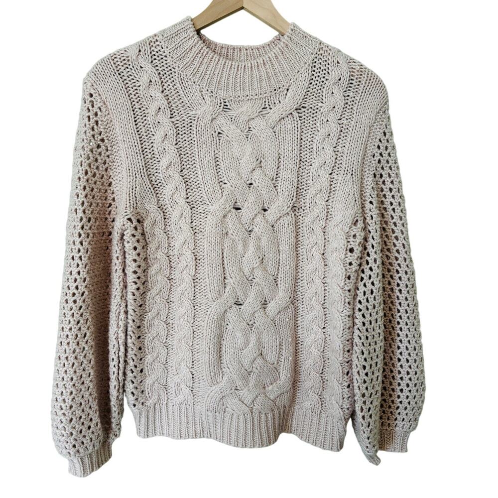 Marled Pink Pearl Sweater Size Medium - Picture 6 of 7